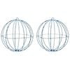 vidaXL Bumba 2 gab. Vēsi balta 40 x 40 x 42 cm Metāls 192 LED