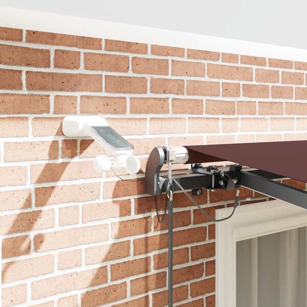 vidaXL izvelkama markīze ar LED, automātiska, 300x250 cm, brūns