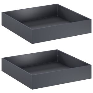 vidaXL Dārza stādītājs 2 gab. Antracīta 80 x 80 x 20 cm