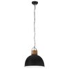 vidaXL griestu lampa, industriāls dizains, apaļa, melna, 51 cm, E27