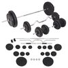 vidaXL svaru stieņu un hanteļu komplekts, 90 kg