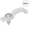 vidaXL LED līstes klipi 23,8 mm 12 gab. Caurspīdīgs