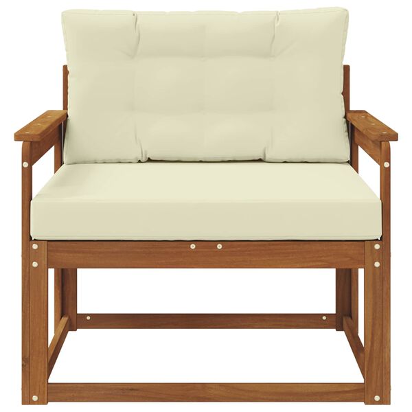 vidaXL Āra vidējā dīvāns Cietā akācijas koks Dabiska