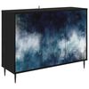 vidaXL Puse RAALTE Melns ozols 102 x 33 x 76 cm Inženierijas koks