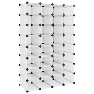 vidaXL apavu plaukts, caurspīdīgs, 93x36,5x140 cm, plastmasa
