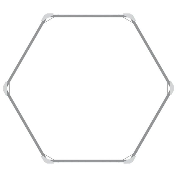 vidaXL augstā puķu kaste, pelēka, 129x129x77 cm, cinkots tērauds