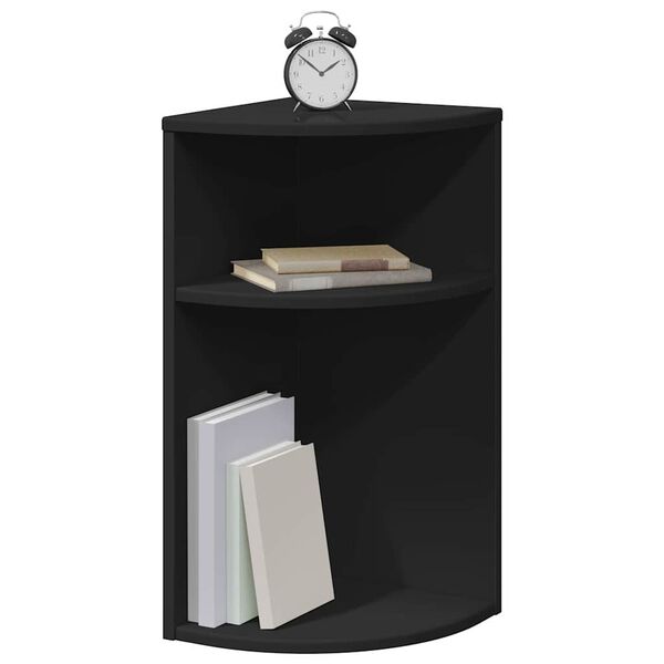 vidaXL Papildu galdiņ&scaron; Melna 29,6 x 29,6 x 60 cm Inženierijas koks