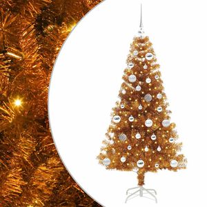 vidaXL Ziemassvētku eglīte Zelts 150 cm PET