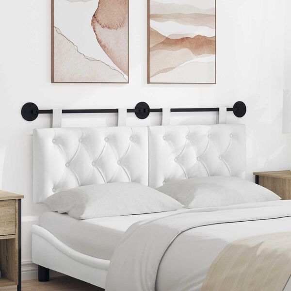 vidaXL Karājo&scaron;s galvgalis Balts 130 x 55 x 7 cm audums