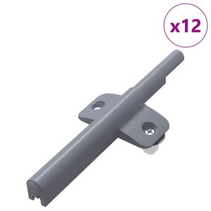 vidaXL Mīksta slēg&scaron;anas dampers 12 pcs Pelēka 125 x 47 x 15 mm PP