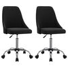 vidaXL virtuves krēsli, 2 gab., melns audums