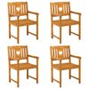 vidaXL Āra sols 4 pcs Dabiska 56 x 55,5 x 90 cm Cietā akācijas koks