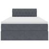vidaXL Gulta ar uzglabāšanas vietu un LED Tumši pelēks 120 x 200 cm