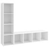 vidaXL TV plaukti, 2 gab., balti, 142,5x35x36,5 cm, inženierijas koks