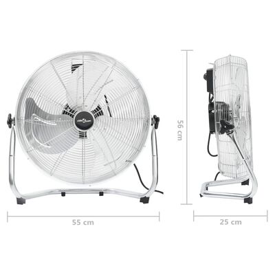 vidaXL grīdas ventilators ar 3 ātrumiem, 55 cm, 100 W