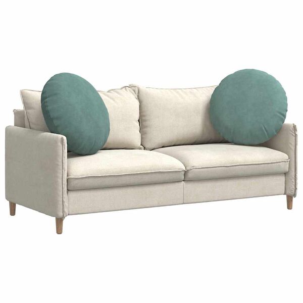 vidaXL Sēdvietas spilventiņi 2 pcs Jūras zaļa &Oslash; 40 x 13 cm Samts