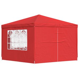vidaXL Balles telts 300 x 300 x 255 cm Sarkana PE un Tērauds