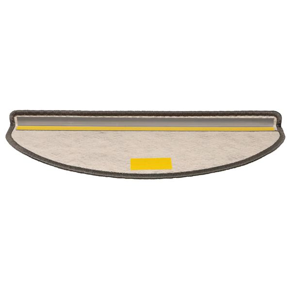 vidaXL kāpņu paklāji, 30 gab., pašlīmējoši, 65x21x4 cm, brūni bēši