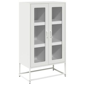 vidaXL Highboard White 68x39x123 cm Tērauds