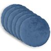 vidaXL Spilvenu pārvalks 6 pcs HEERLEN Gai&scaron;i zila &Oslash; 30 cm Flanelis