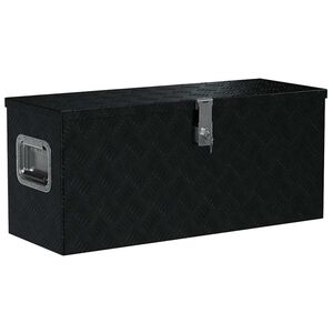 vidaXL alumīnija kaste, 80x30x35 cm, melna