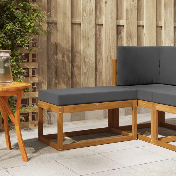 vidaXL Āra krēsla sols Cietā akācijas koks Dabiska