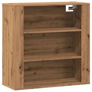 vidaXL sienas plaukts, koka krāsa, 80x33x80 cm, inženierijas koks