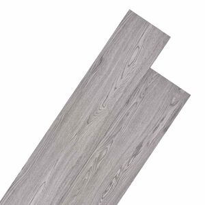 vidaXL Grīdas dēļi Tum&scaron;i pelēks 5,26 m&sup2; 18 gab. PVC