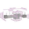 vidaXL Dārza dīvānu komplekts 7 pcs Bē&scaron;s un krēms poliratāns