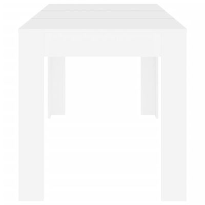 vidaXL virtuves galds, balts, 140x74,5x76 cm, inženierijas koks