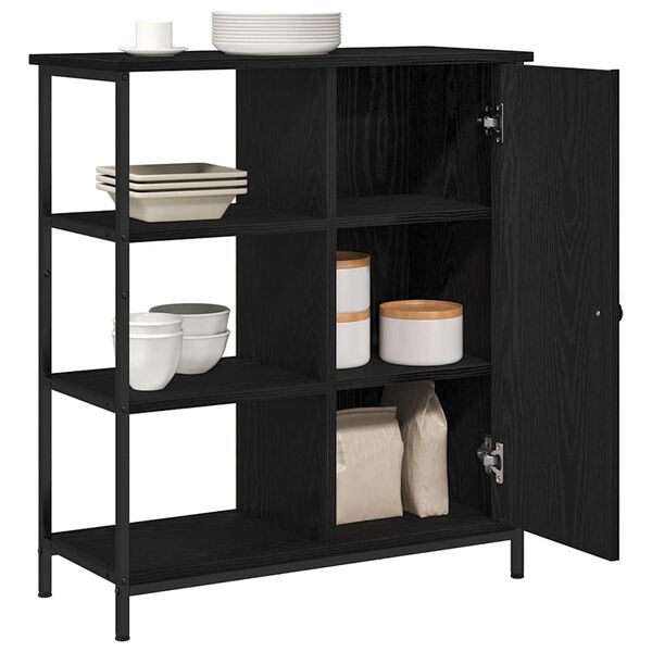 vidaXL Puse Melns ozolkoks 70 x 30 x 80 cm