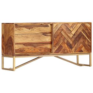 vidaXL kumode, 118x30x60 cm, masīvs rožkoks