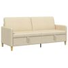 vidaXL Sofas ar uzglabā&scaron;anu Krēmkrāsa 192 x 78 x 87 cm Poliesters