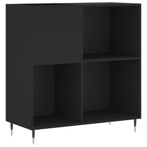 vidaXL skapītis, 84,5x38x89 cm, inženierijas koks, melns
