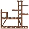 vidaXL puķu statīvs, 110x25x111 cm, egles masīvkoks