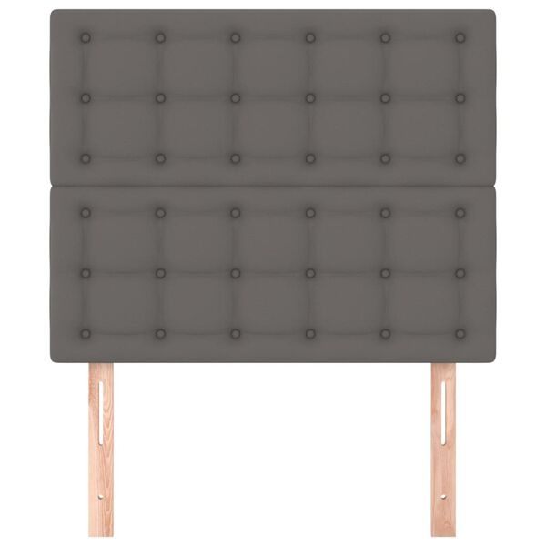 vidaXL galvgalis, pelēks, 80x5x118/128 cm, mākslīgā āda