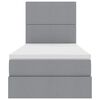 vidaXL Gulta ar uzglabā&scaron;anas vietu un matraci Gai&scaron;i pelēks 90 x 200 cm