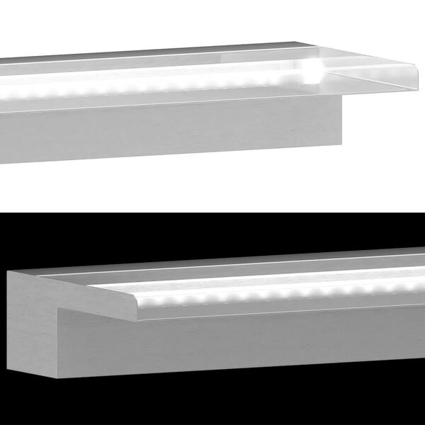 vidaXL baseina strūklaka ar LED, nerūsējo&scaron;s tērauds, 110 cm