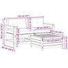 vidaXL 3-daļīgs dārza mēbeļu komplekts ar matračiem, priedes koks
