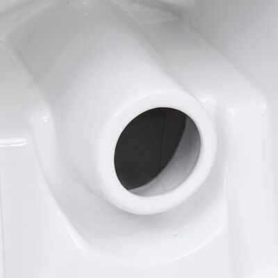 vidaXL keramikas tualetes pods, balts, aizmugurējā ūdens plūsma