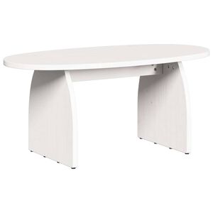 vidaXL Kafijas galdiņ&scaron; Balts 80 x 40 x 35 cm Ciets priedes koks