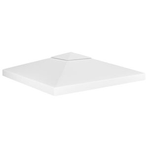 vidaXL nojumes jumta pārsegs, divdaļīgs, 310 g/m&sup2;, 3x3 m, balts