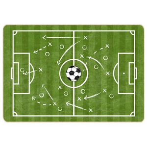 vidaXL bērnu paklājs, zaļ&scaron;, 160x230 cm, futbola laukums