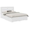 vidaXL Gultas rāmis ar atvilktni Balts 150 x 200 cm Inženierijas koks