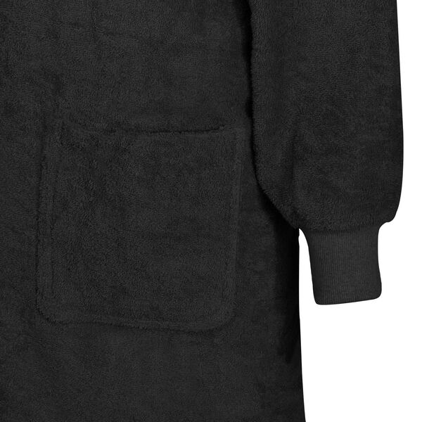 vidaXL Segas džemperis ar kapuci KINN Melna L Kokvilna