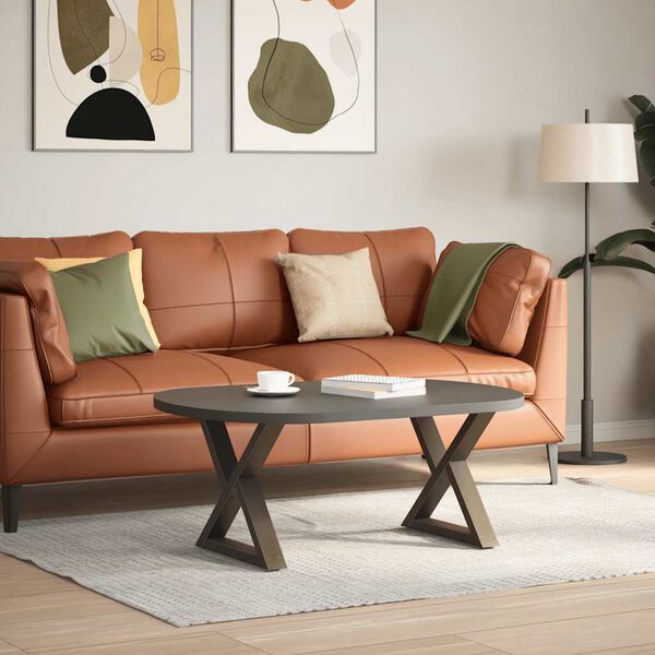 vidaXL kafijas galdiņa kājas, 2 gab., dabīgs tērauds, 50x(42-43,3) cm, tērauds