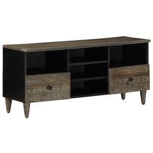 vidaXL TV skapītis, 100x33x46 cm, melns, mango masīvkoks
