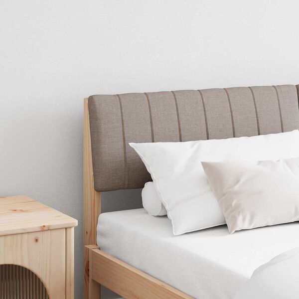 vidaXL Mīkstināts gultas galvgalis Pelēkbrūna 160 cm