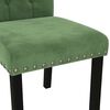 vidaXL virtuves krēsli, 6 gab., tum&scaron;i zaļ&scaron; samts