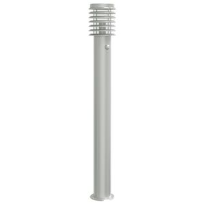 vidaXL āra zemes lampa ar sensora sudrabaina 110 cm nerūsējo&scaron;s tērauds